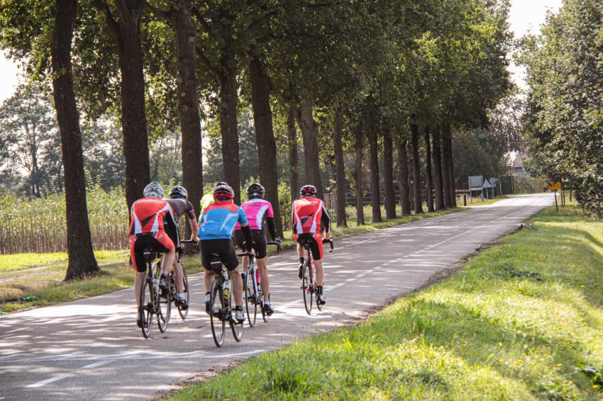 Wielrenners op de weg